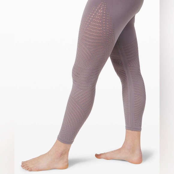 LULULEMON Reveal 7/8 Tight Digi Rain in Lunar Rock Crop Leggings Sz 4 - Picture 8 of 14